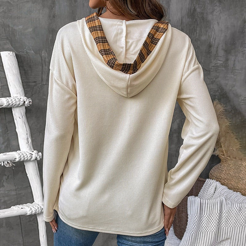 Women's Soft Touch Long Sleeve Hooded Pullover Tops