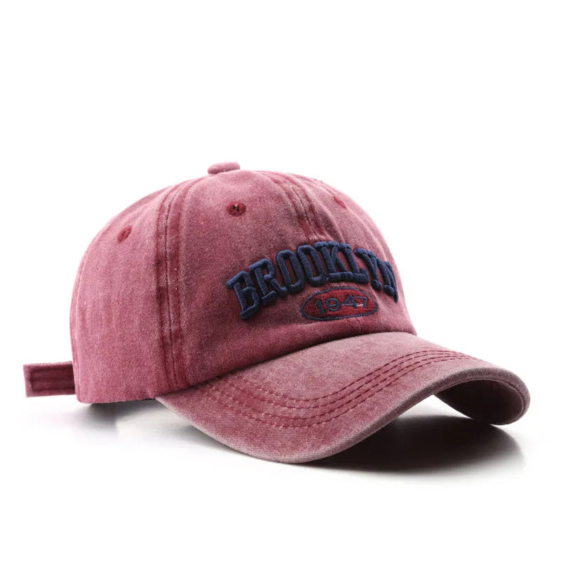 Retro Brooklyn Letter Embroidery Baseball Caps Hip Hop Streetwear Sun Hats