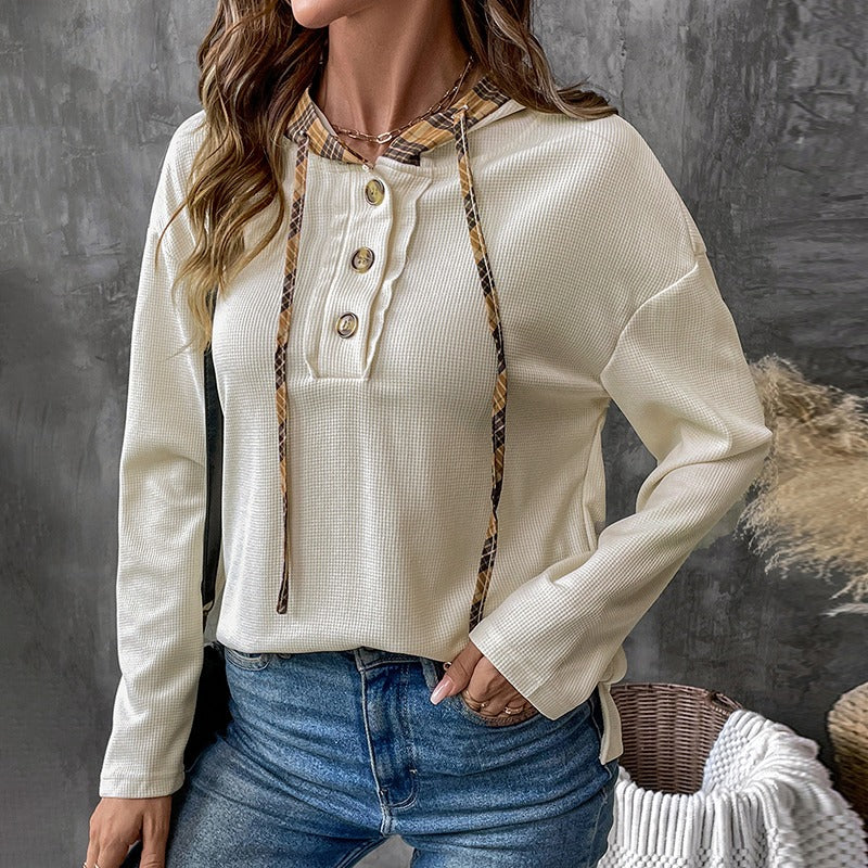 Women's Soft Touch Long Sleeve Hooded Pullover Tops