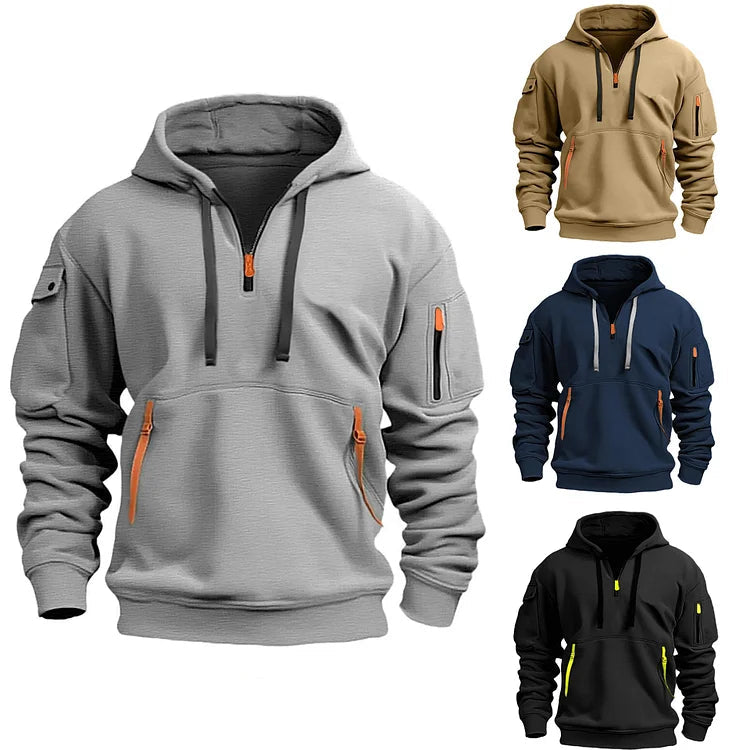 Men's Multi-pocket Casual Hoodie