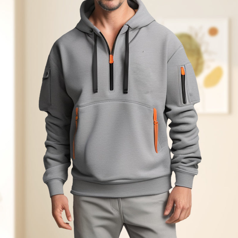 Men's Multi-pocket Casual Hoodie